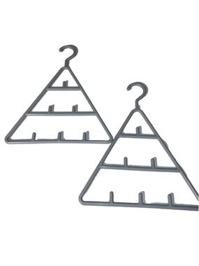 Unbranded Gray Triangle Closet Accessories Hangers One Size